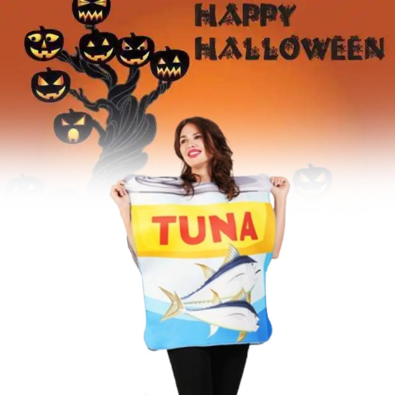 Seaside Tuna Tinned Cosplay Costume Halloween Party Stage Clothing Performance