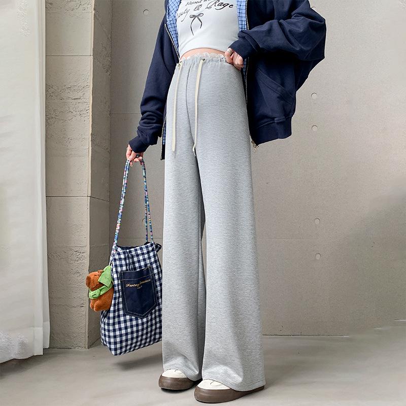 

Drawstring Wide-Leg Maternity Pants - 2026 Spring/Autumn Collection 2XL світло-сірий колір
