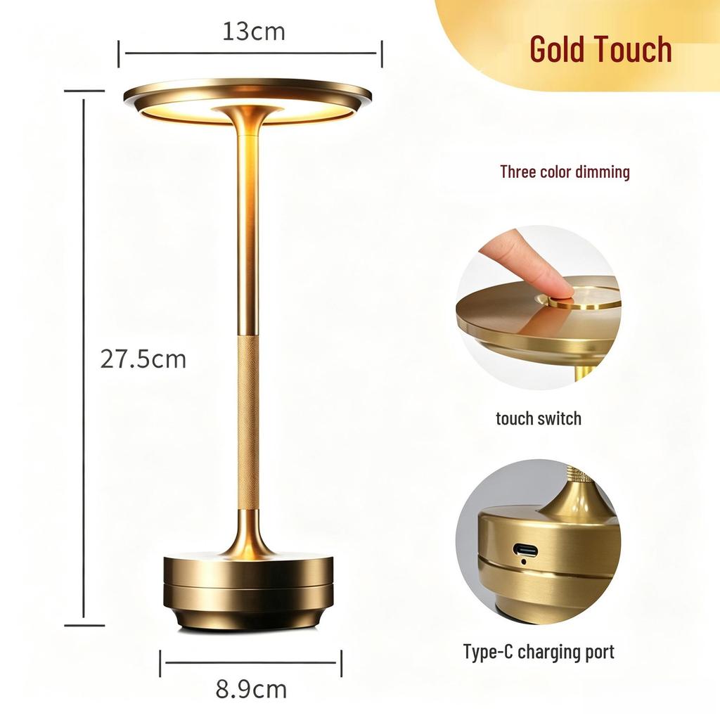 *LED Touch Desk Lamp with USB Charging - High-End Table & Bedside Night Light*