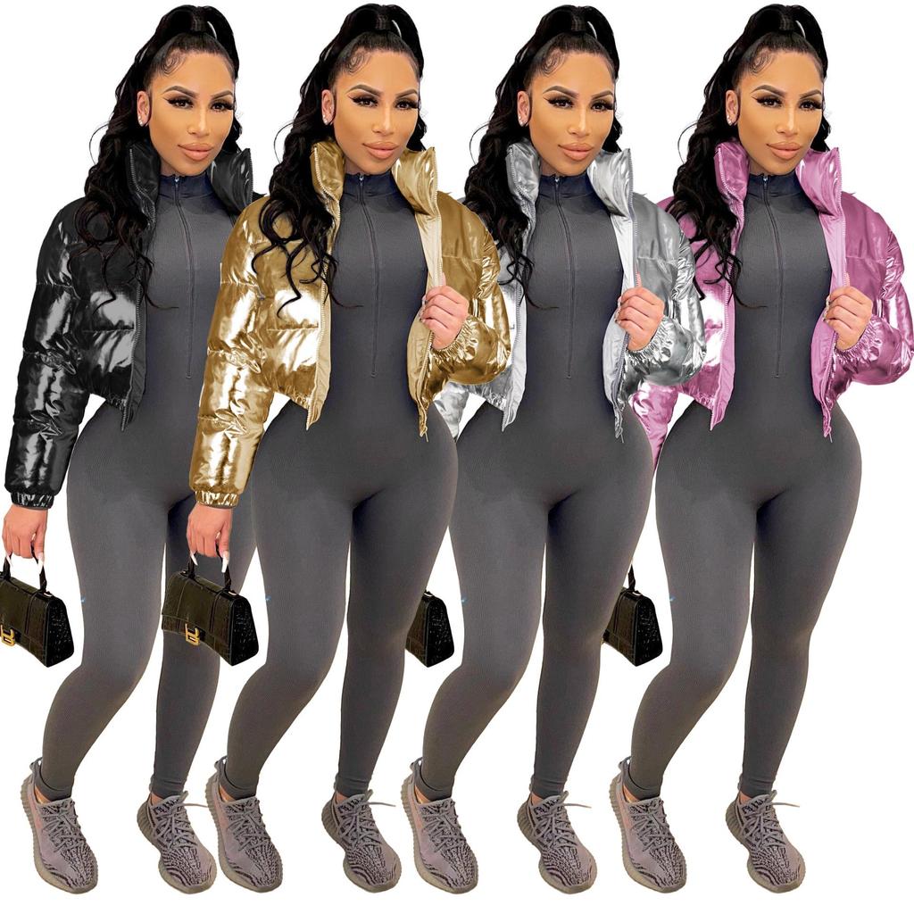 Women's Autumn-Winter Short Cotton Jacket - European American Style Outerwear