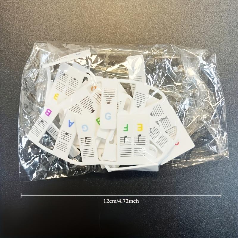 

Easy-Learn Piano Notes for Beginners - 88 Key Full Range, Removable & Reusable Keyboard Guide with Colorful Labels (White/Black)