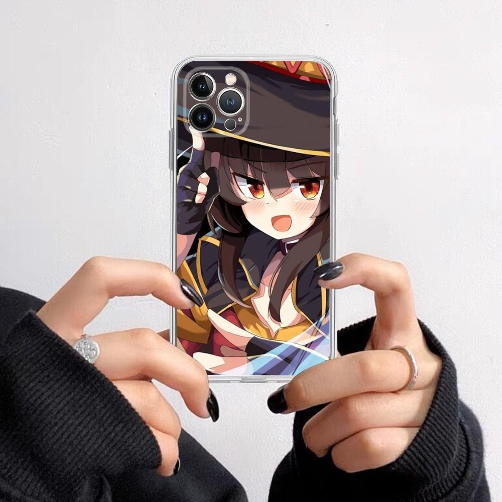 Megumin Phone Case for iPhone 16 15 8 7 6 6S Plus X SE XR XS 14 11 12 13 Mini Pro Max Mobile Case