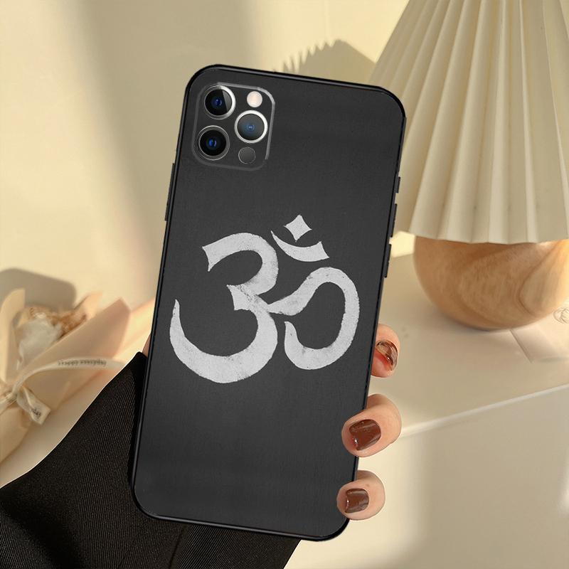 Aum Om Symbol Phone Case For iPhone 13 16 15 11 12 14 17 Pro Max 12 Mini 15 16 Plus 16e 17 Air Cover Funda