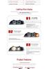 LED Projector Headlight Assembly with DRLs and Turn Signals for 98-03 BMW 5 Series E39