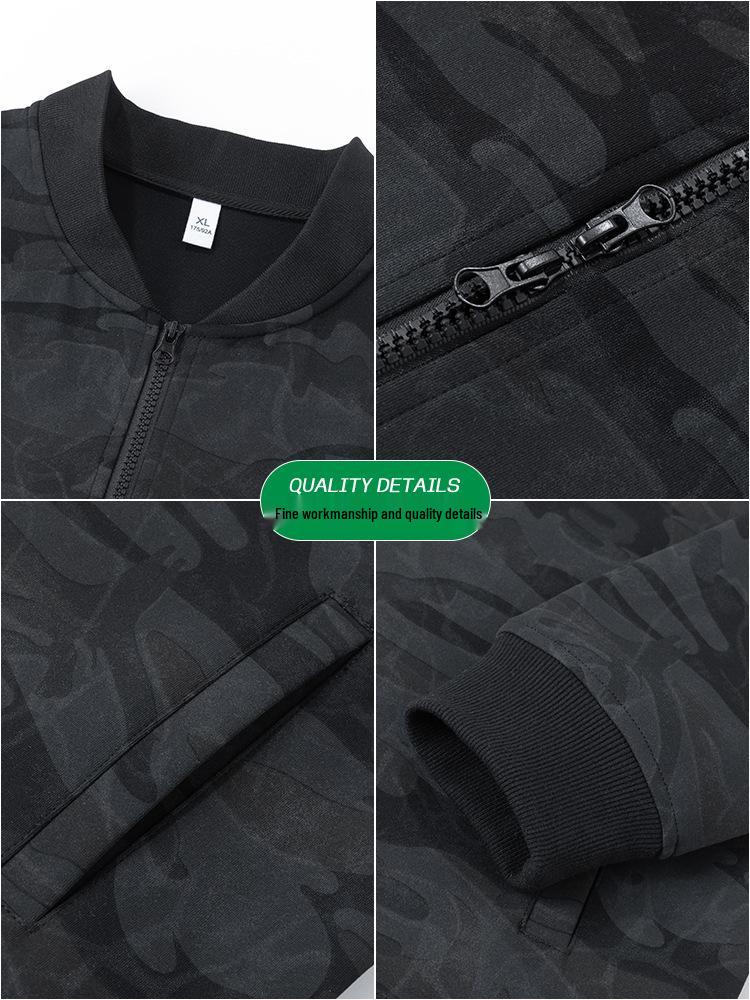 ACU Men's Clothing | Camouflage Baseball Cardigan Hoodie - Trendy American Sport Jacket for Spring Autumn Winter 2026