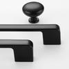 Aluminum Black Cabinet Pull Handle Drawer Wardrobe Door Single Hole Bow Shape Modern Hardware
