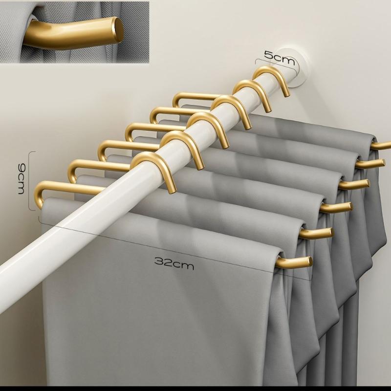Grip Focused Z Form Trouser Hanger 5 Pack, Metal Closet Rail Holder for Pants Storage and Daily Closet Clothing Order