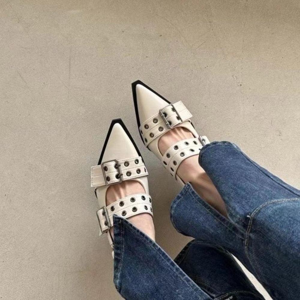 Women Sandals Spring New Pointed Toe Fashion Sandals Women Slingbacks Ladies Sandals Big Size Flats Shoes Sandalias De Mujer
