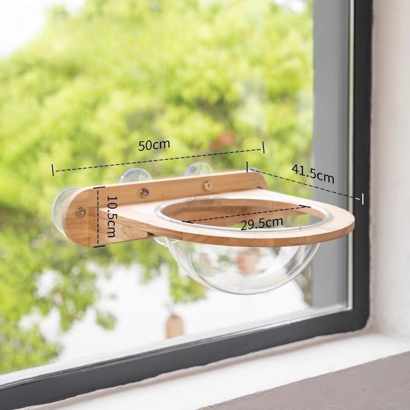 DIY Free Combination Cat Hammock Suction Cup Solid Wood Cat Bed Window Hanging Cats Hammock Sisal Scratching Post Pet Supplies