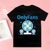 Only Fans Meme Retro Pure Printing Shortsleeved Tshirt for Men and Women Versatile Couple Plus Size Top