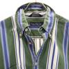 Nautica 90s Made In USA Old Striped Pattern Short Sleeve Button Down Shirt Men's Used