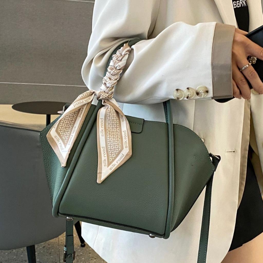 Rindsleder Schulter Damenhandtasche Große Kapazität Damenmode Einfache Tragetasche Praktische Pendlerhandtasche Mutter-Kind-Tasche