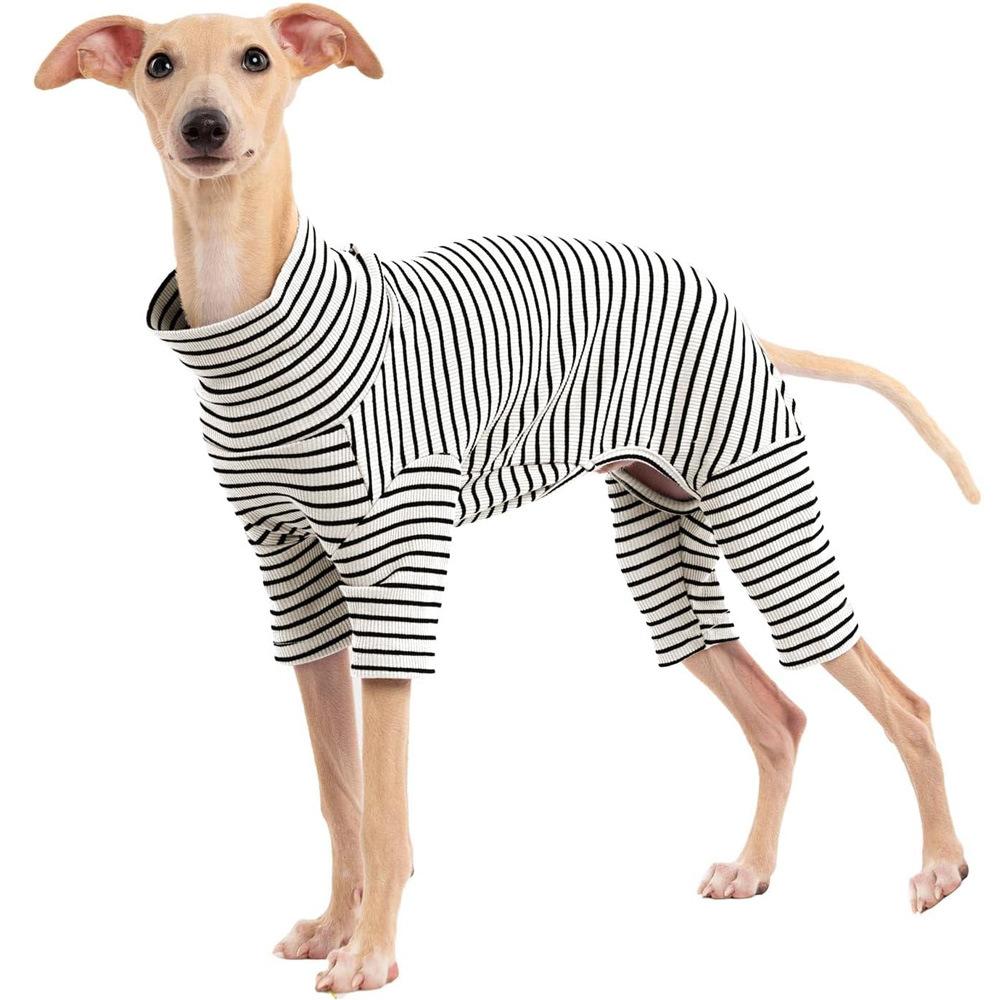 

Four Legged Spring Pet Dog Jumpsuit,Whippet Loungewear Shirt With Soft Elastic Fabric,For Italian Greyhound Small Medium Breeds XS білий