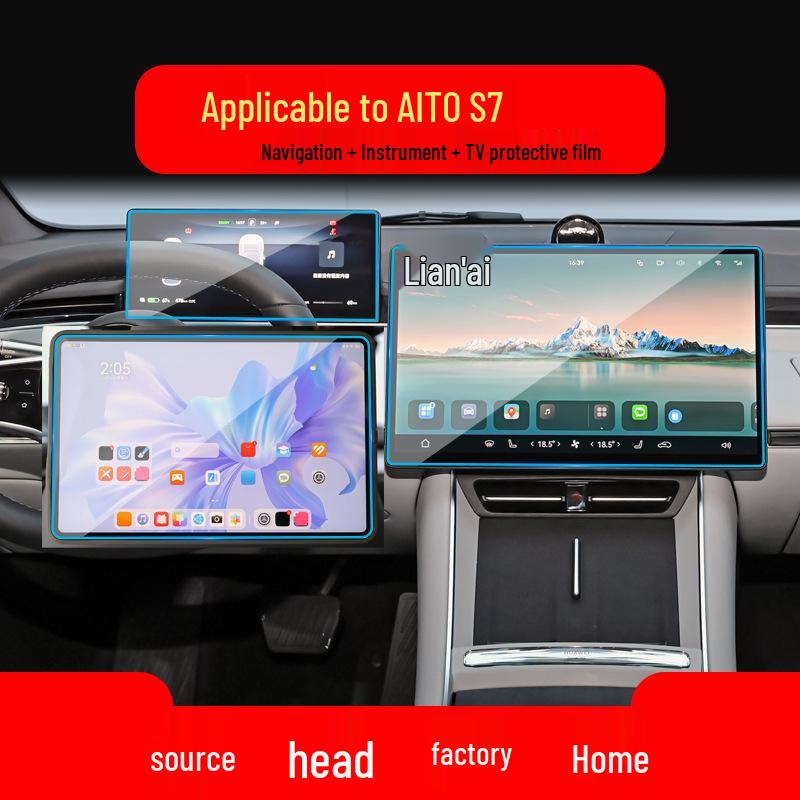 Zhijie S7 Navigation Tempered Film for 26 Models - R7 Car Console Display Protector