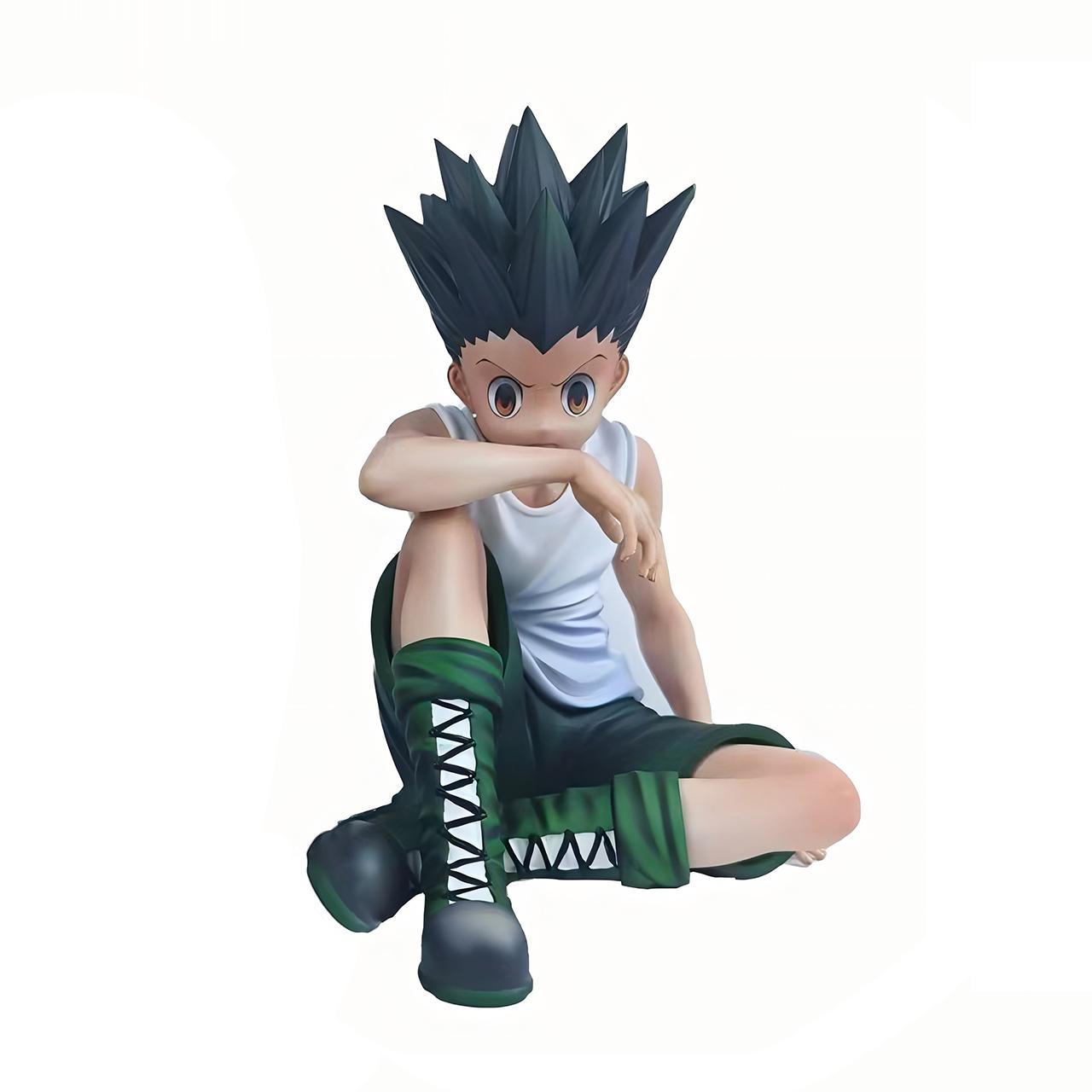 

Anime Figure Gon Freecss Killua Zoldyck Action Hisoka Statue Car Ornaments Model Toys H PVC sitting pose Poseable Articulated Scale Detailed Movable 8-12CM