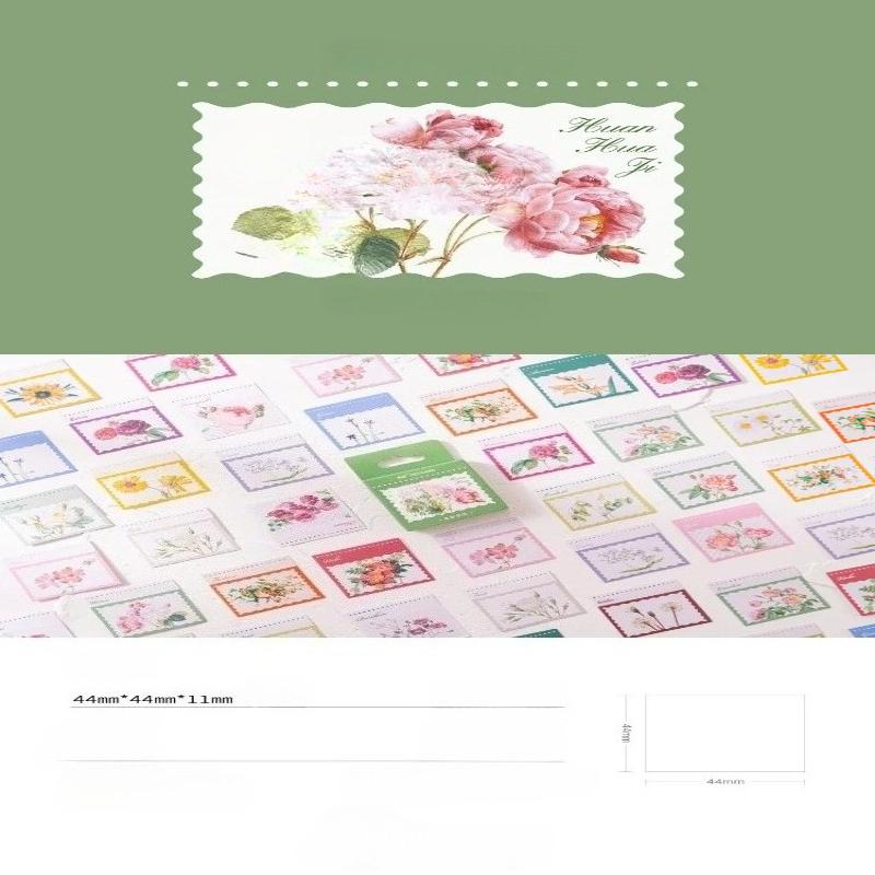 46pcs/box Flower Collection Sticker Diy Scrapbooking Diary Planner Decoration Sticker Album Decoration Student Supplies