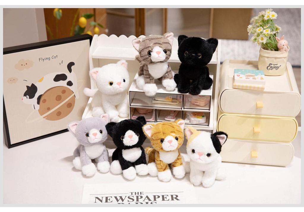 Cute Fluffy Kitten Pendant Plush Charm for Women's Bags & Car Keychains
