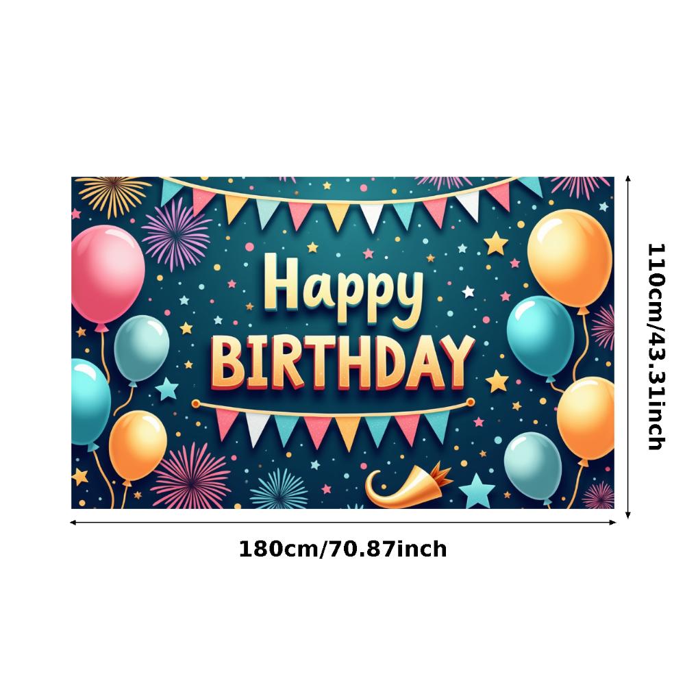 Cheerful Design Party Backdrop Happy Birthday Banner Birthday Party Banner for Birthday Party Photo Shoot