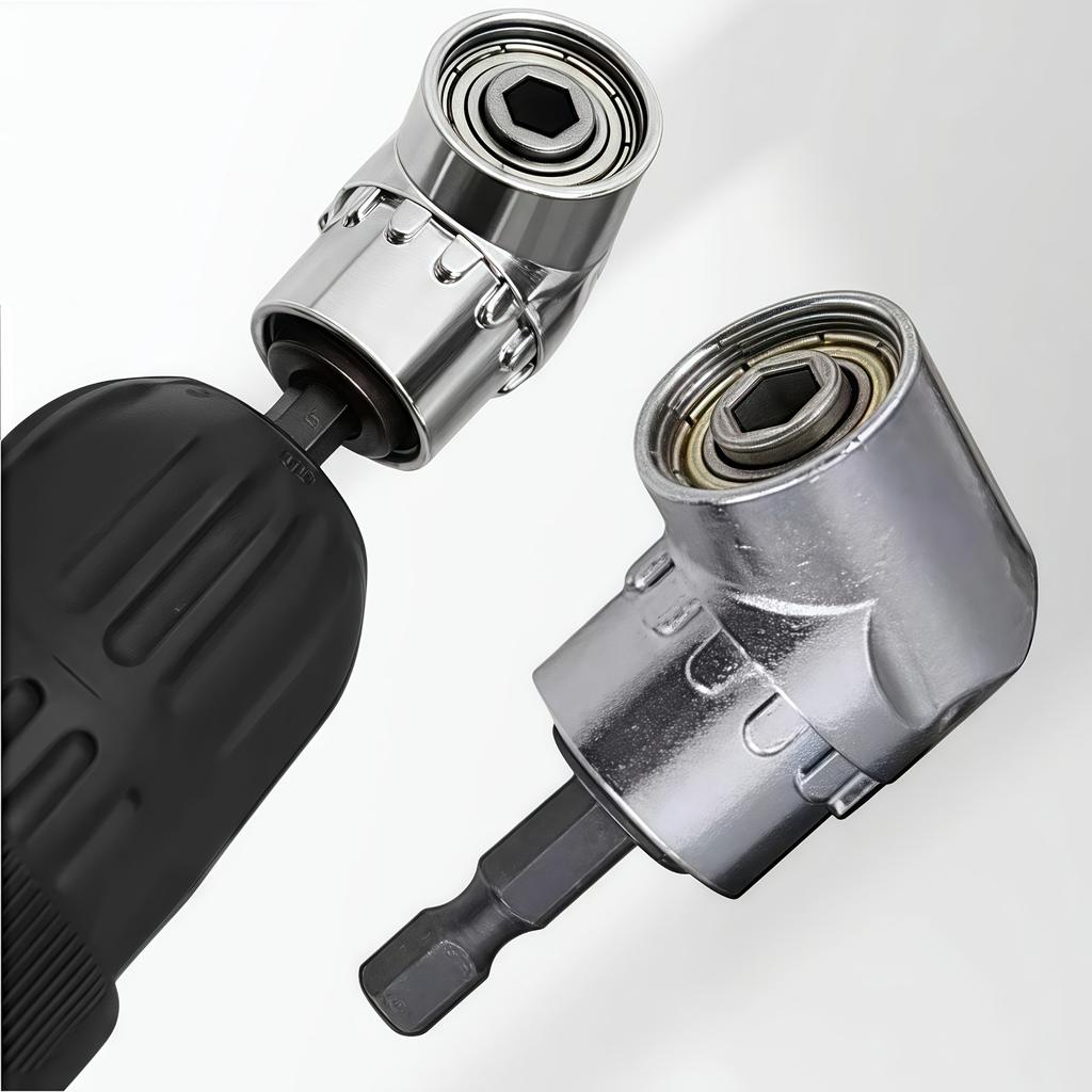 Heavy-Duty Right-Angle Drill Bit Accessories, 105° Screwdriver Adapter, Ideal for Impact Drills