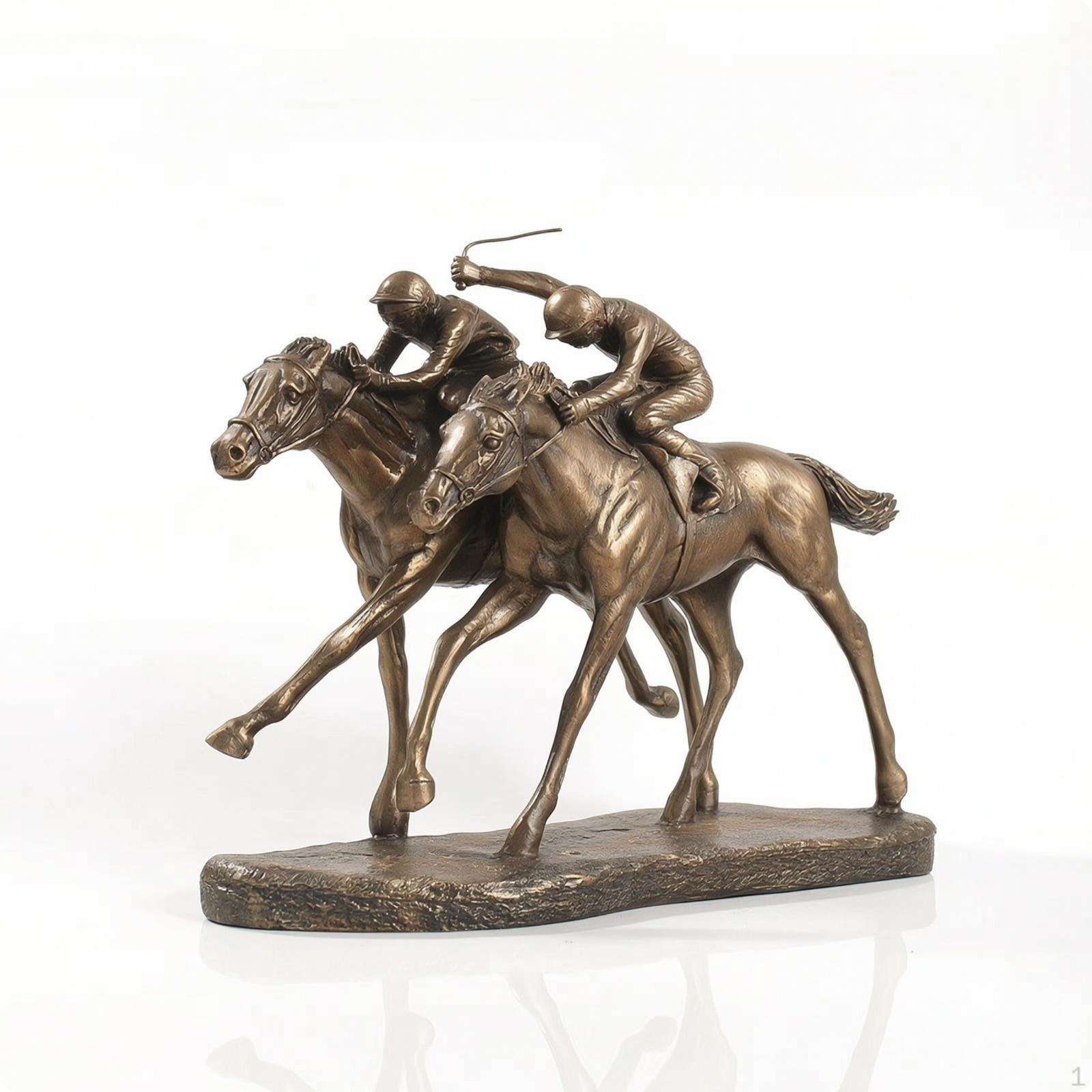 Horse Sculpture ColdCast Bronze Statue Lustrous Ornament for Art Collectors, Bookshelf,