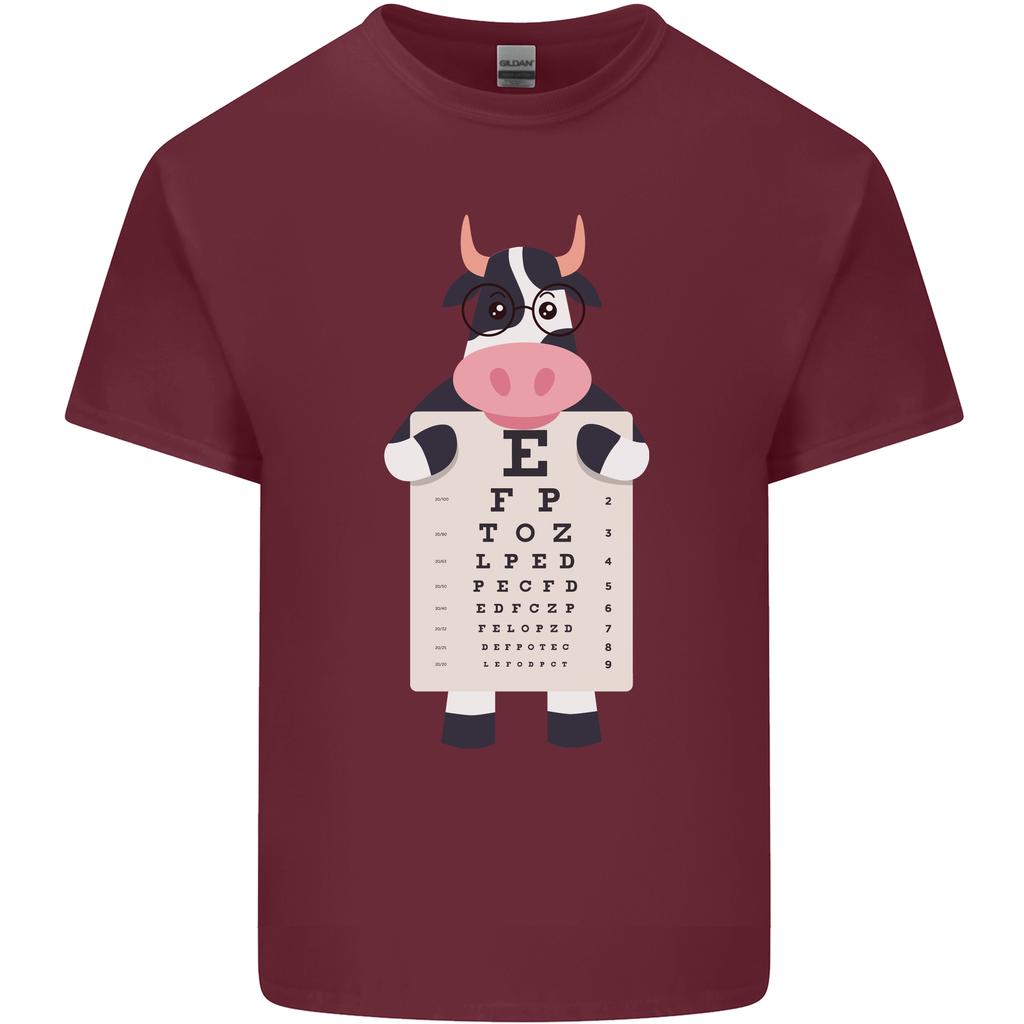 A Cow Holding a Snellen Eye Chart Glasses Unisexs Light Cotton TShirt