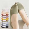 Women's Boat Socks with Foam Padding Shock Absorption Thin and Breathable Ice Silk Socks Shallow Cut Invisible Non-slip Silicone Socks