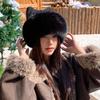 Fashionable and Adorable Cat Ear Hat Autumn Winter Versatile Knitted Hat Thickened Large Circumference Women's Plush Hat