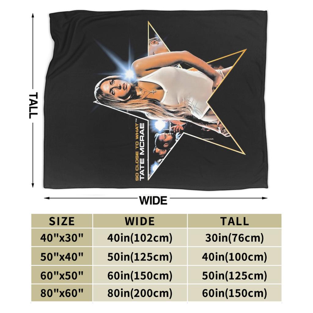Tate McRae Blankets Flannel Decoration Multi-function Ultra-Soft Throw Blanket for Sofa Outdoor Bedding Throws
