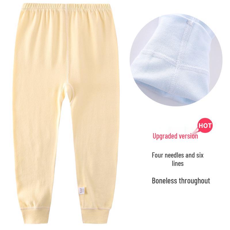 Kids' Pure Cotton Autumn Sleep Pants: Soft, Cozy Leggings for Boys and Girls