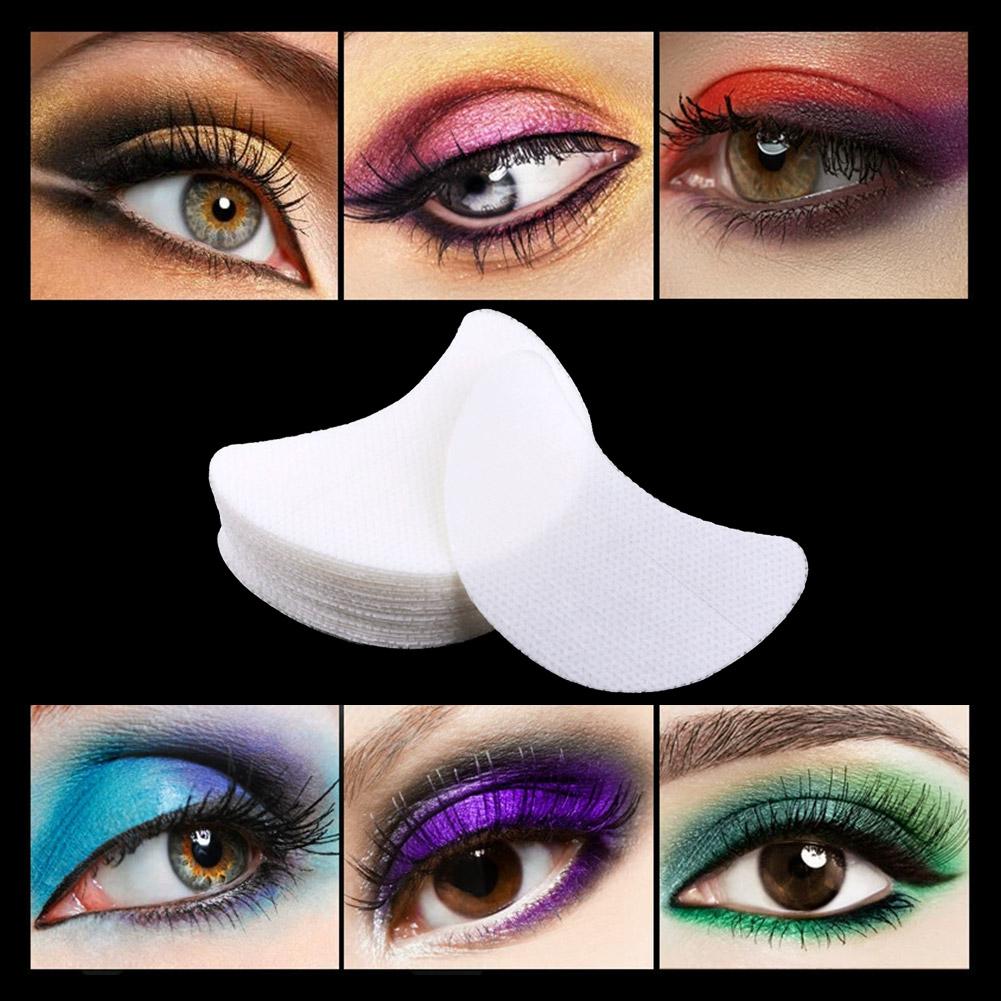 50PCS Eyeshadow Stencils Lint Free Under Eye Eyeshadow Gel Pad Sticker Eye Makeup Tools