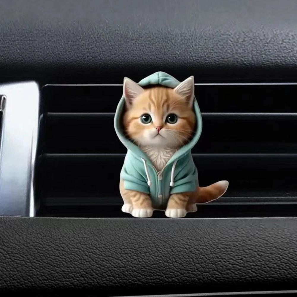 Cartoon Car Air Freshener Diffuser 2D Cat Dog Outlet Vent Perfume Clips Air Outlet Aroma Diffuser Ventilation Car Decoration