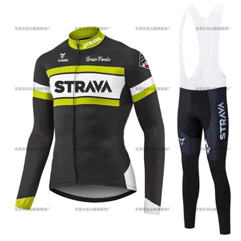Men Women Cycling Jersey Pants Set Long Sleeve Breathable Riding Outfit Road Mountain Bike Use