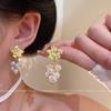 Hong Kong Style Grape String Flower Earrings Women's Stud Earrings Retro Temperament Ears