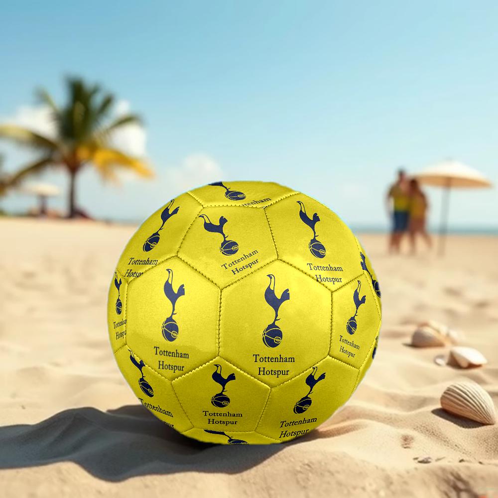 Pallone da Calcio logo FC Tottenham Hotspur, colorato, adatto a tutte le età, cucito a macchina, materiale PVC, qualità da competizione, durevole e ad alto rimbalzo