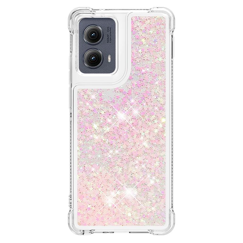 Edge 5G 2024 Case on For Fundas Motorola Edge 2024 Cover Bling Glitter Dynamic Liquid Case For Moto Edge2024 5G Phone Cases Etui