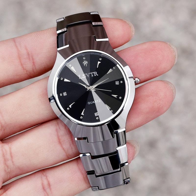 

Tungsten Steel Men Women Calendar Quartz Watch With Business Style For Daily Wear Style A
