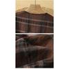 DIMANAF 2026 Summer New Plus Size Women T-Shirts Casual Blouse Shirts Lady Tops Tees Cotton Oversized Vintage Print Plaid
