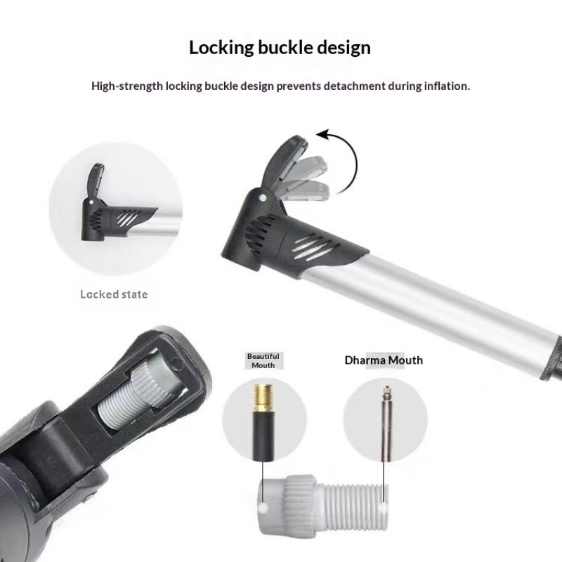 Tragbare Mini-Fahrradpumpe mit Halterung Hand-Fahrrad Mountainbike Luftpumpe Fahrradreifenfüller Fahrradteile