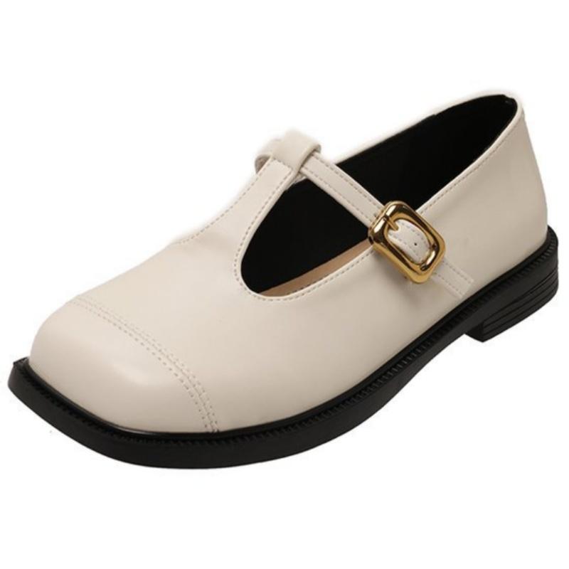 Fashion 2025 New Spring Autumn Leather Women Shoes Mary Jane Retro Solid Color Loafers Low Heels Casual Comfortable Soft Ladies Shoes