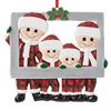 New Christmas Pendant Photo Frame Family resin Hanging Ornament Blessing New Year Home Decoration 2025 Christmas Tree Ornaments