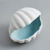 Elegant Coastal Themed Ceramic Dish For Jewelry Storage Makeup Vanity Tabletop Decorative Display Tray