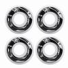 4Pcs/Set High Elasticity PU Fish Board PU Wheels Wheels Replacement Accessorieswhite with Pattern