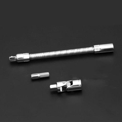 46-Piece Socket Wrench and Ratchet Wrench Set with 6.3mm (1/4") Drive, Automotive Repair Tool Set with 45 Gears, Convenient for Car Maintenance, Inspe