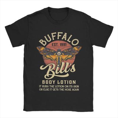 Buffalo Bill Body Lotion Deaths Head Moth TShirt  For Adult Hip Hop Print Tshirt Short Sleeve Y2K Basic Clothing