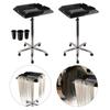1 Piece Hair Salon Tray Cart Mobile Storage Trolley Adjustable Height Metal Removable Tool Holder