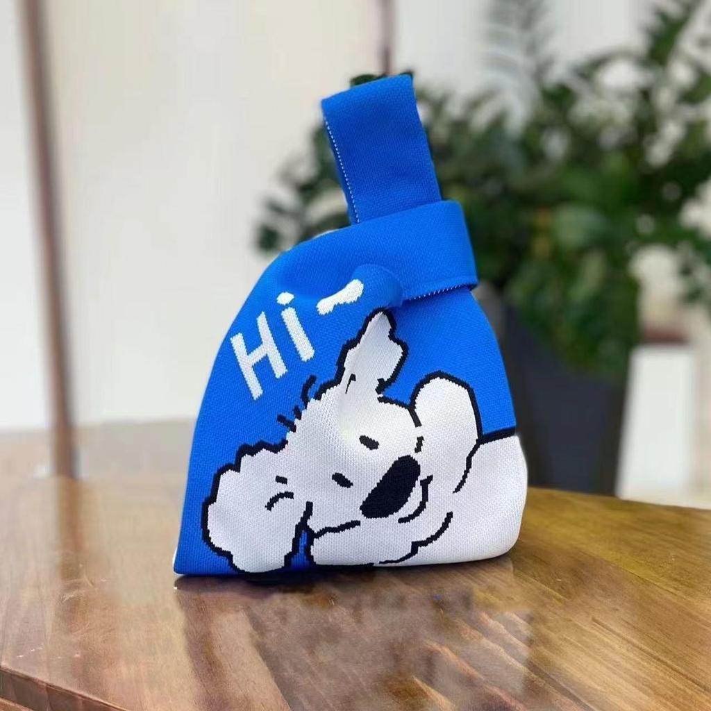 Cartoon Souvenir Hand-Carry Tote: Knitted Bag for Gifts, Candy, or Travel – Stylish and Spacious
