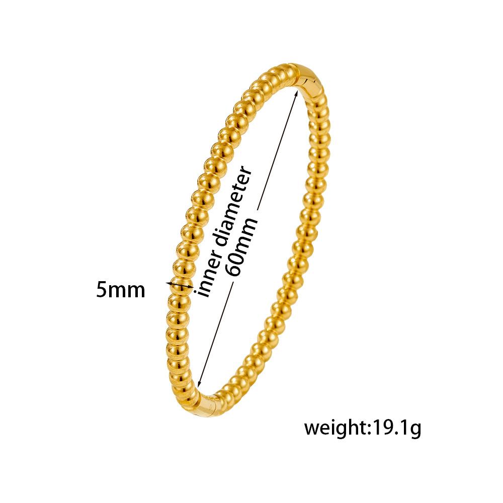2026 Fashion Bamboo Light Luxury High-end Bracelet Women, Versatile Simple Round Beads Personalized Ins Wind Bracelet