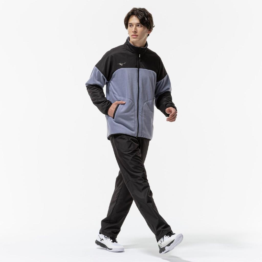 Mizuno Tennis Wear Fleece Granite Gray Water-Repellent Jacket, 62MCB520,