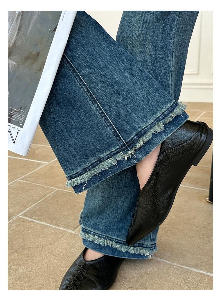 2025 Autumn Adjustable Maternity Flare Jeans with Belly Support