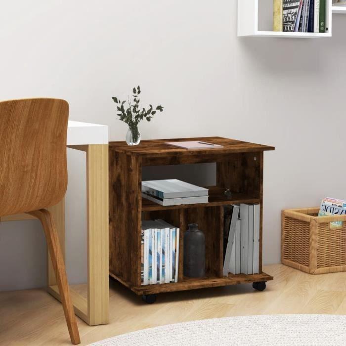 VidaXL Armoire roulante Chêne fumé 60x45x60 cm Bois d'ingénierie 826354